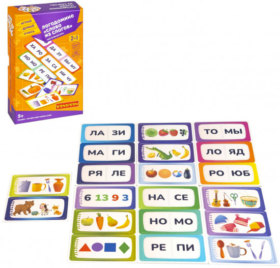Игра настольная «Логодомино «Слово из слогов»