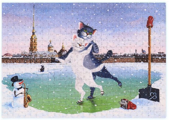 Пазл деревянный «Невское КОТание»