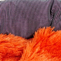 Лежанка  меховая с бортом, 55х40 см, цвет в ассортименте - Фото 1