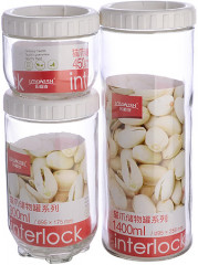 Набор банок для сыпучих продуктов с крышками - Фото 2