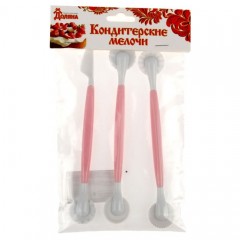 Набор для моделирования кондитерских украшений, 3 шт - Фото 1