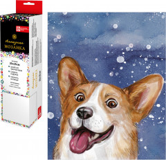 Мозаика алмазная «Веселый корги» - Фото 1
