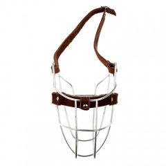 Намордник металический №4 для немецкой овчарки, обхват морды 40,8 см, длина по носу 10 см - Фото 2