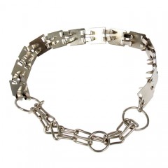 Ошейник строгий пластинчатый хромированный для средних собак - Фото 2