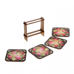 Набор подставок под горячее «Пионы и малина» - Фото 1