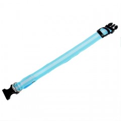 Ошейник с подсветкой, зарядка от USB, до 48 см, 3 режима свечения, голубой - Фото 3