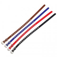 Ошейник клепаный из искусственной кожи, 39х1 см, цвет в ассортименте - Фото 1