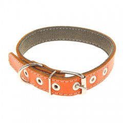 Ошейник комбинированный кожа/брезент, 59х2,5 см, цвет в ассортименте - Фото 3