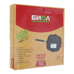 Сковорода-гриль со съемной ручкой (диаметр 28 см) - Фото 1