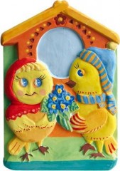 Набор для создания объемных барельефов "Птенцы с цветами" - Фото 1