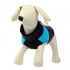 Куртка на синтепоне с креплениями для поводка, размер XL, черная с голубым - Фото 4