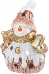 Фигурка декоративная с подсветкой «Снеговик с конфетой» - Фото 1