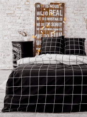 Комплект постельного белья «Grid paper black» - Фото 7