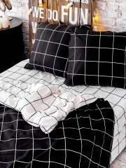 Комплект постельного белья «Grid paper black» - Фото 8