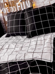 Комплект постельного белья «Grid paper black» - Фото 9