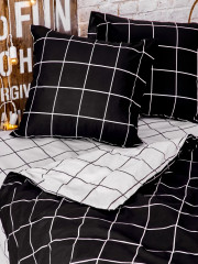 Комплект постельного белья «Grid paper black» - Фото 10