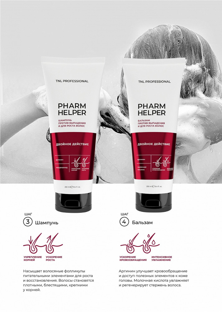 Бальзам против выпадения и для роста волос | Pharm helper | TNL Professional | Фото 3
