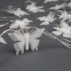 Гирлянда «Метраж», 5 м с насадкой «Бабочка малая», LED-20-220V, красный-зеленый/красный-синий - Фото 1