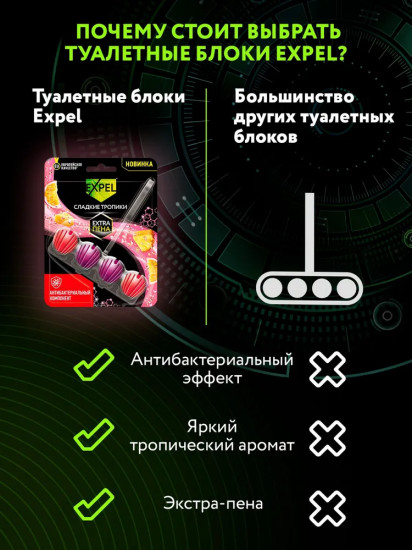 Блок для унитаза подвесной «Сладкие тропики»