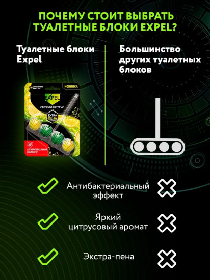 Блок для унитаза подвесной «Свежий цитрус»