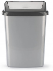 Мусорное ведро «Dominik» (25 л), серебро - Фото 1