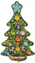Аппликация наклейками «Чудо-ёлочка» - Фото 1