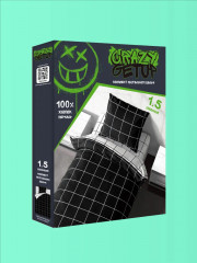Комплект постельного белья «Grid paper black» - Фото 3