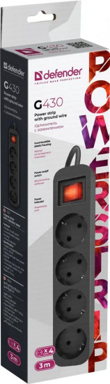 Удлинитель сетевой Defender G430