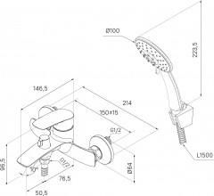 Смеситель для ванны - Фото 2