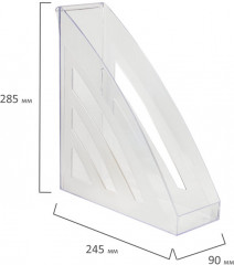 Лоток пластиковый вертикальный для документов «Brauberg Office Style» - Фото 3