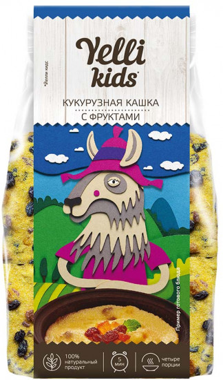 Кашка кукурузная с фруктами