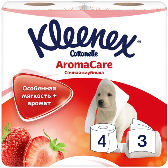 Туалетная бумага с ароматом клубники «Aroma Care»