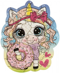 Пазл деревянный в рамке  «Единорог» - Фото 1