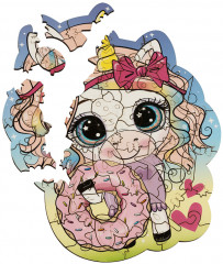 Пазл деревянный в рамке  «Единорог» - Фото 2