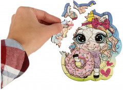 Пазл деревянный в рамке  «Единорог» - Фото 3