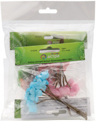 Набор декоративных мини-цветочков для декора и творчества «Вишня» - Фото 1