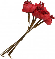 Набор декоративных мини-цветочков для декора и творчества «Вишня» - Фото 2