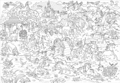 Мегараскраска «Феи и единороги» - Фото 1