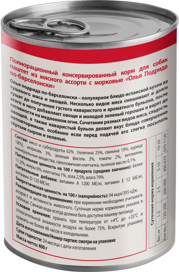 Консерва для собак