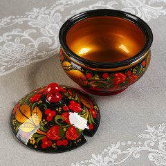 Сахарница большая, хохлома - Фото 2