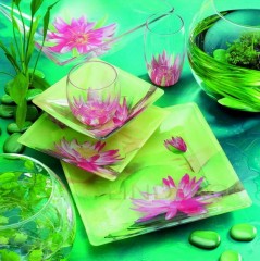 Тарелка обеденная Water Flower, диаметр 25,5 см - Фото 1