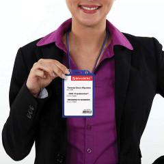 Бейдж вертикальный жесткокаркасный - Фото 3