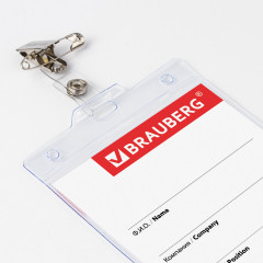 Бейдж вертикальный большой с клипсой и булавкой - Фото 1