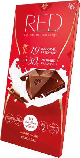 Шоколад молочный со сниженной калорийностью