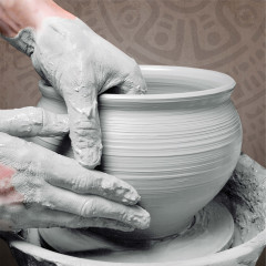 Глина для скульптурной лепки вакуумированная, голубая - Фото 9