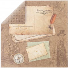 Набор бумаги для скрапбукинга «В стиле ретро» - Фото 6