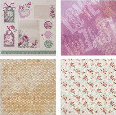 Набор бумаги для скрапбукинга «Шебби-шик» - Фото 3