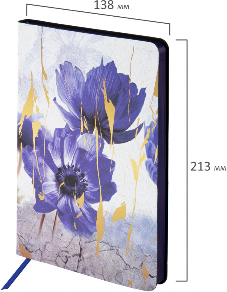 Ежедневник «Blue flowers» | Vista | Brauberg | Фото 1