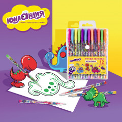 Набор ручек гелевых неоновых - Фото 1