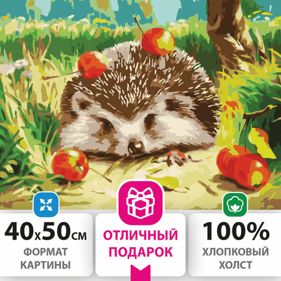 Картина по номерам «Ёжик»
